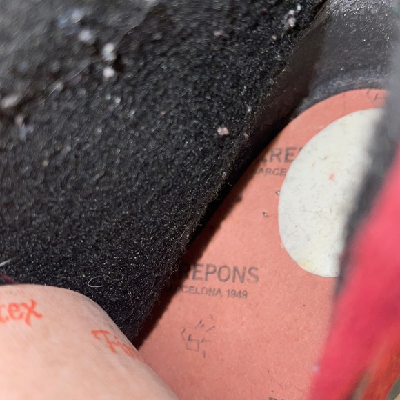 Italian combat boots red leather size 39 or us size 8 - Picture 6 of 6